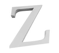 LKXHarleya Calcomanías de pared acrílicas autoadhesivas con letras del alfabeto, 15 cm, 3D, efecto espejo, para decoración del hogar, color plata, Z