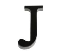 LKXHarleya - Calcomanías de pared acrílicas autoadhesivas con letras del alfabeto, 25 cm, pegatinas de letras 3D con efecto espejo para decoración del hogar DIY, Negro, J