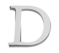 LKXHarleya Calcomanías de pared acrílicas autoadhesivas con letras del alfabeto, 25 cm, pegatinas de letras 3D con efecto espejo para decoración del hogar, color plata, D