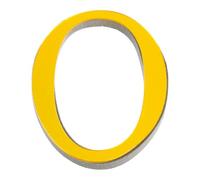 LKXHarleya Calcomanías de pared acrílicas autoadhesivas con letras del alfabeto, 25 cm, pegatinas de letras 3D con efecto espejo para decoración del hogar, color oro profundo, O