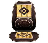 LKXHarleya Cojín de Asiento de Masaje Transpirable y Fresco para Verano, cojín de Asiento de Coche con Cuentas de Madera para camión o Silla de Oficina, Beige