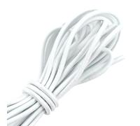 LKXHarleya Cordón elástico de 40 m para coser ropa, tienda de campaña, blanco