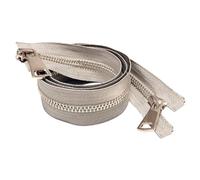 LKXHarleya Cremallera metálica Abierta de 20 cm y Doble cursor para Bolsos, Accesorios de Costura, Beige y Dorado.