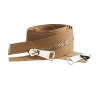 LKXHarleya Cremallera metálica Abierta de 20 cm y Doble cursor para Bolsos, Accesorios de Costura, marrón y Dorado.