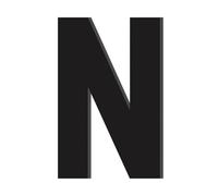 LKXHarleya Letras del Alfabeto De Acrílico Negro Autoadhesivas para Decoración De Pared, Calcomanía Artística 3D para El Hogar, Apartamento, Hotel Y Oficina, N, 10cm/3,93"