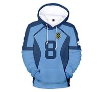 LKY STAR Anime BlueLock Merch Unisexo Sudaderas con Capucha ISAGI Cosplay Sweatshirt para Hombres Mujeres Hoody