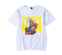 LKY STAR Anime Chainsaw Man Camisetas para Hombres Mujeres T-Shirt Denji Pochita Cosplay Tees