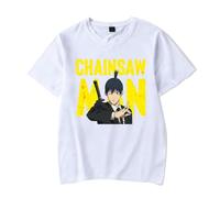 LKY STAR Anime Chainsaw Man Camisetas para Hombres Mujeres T-Shirt Denji Pochita Cosplay Tees