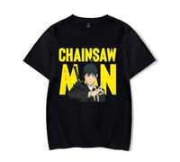 LKY STAR Anime Chainsaw Man Camisetas para Hombres Mujeres T-Shirt Denji Pochita Cosplay Tees