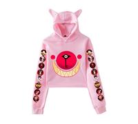 LKY STAR Anime Hazbin Hotel Hoodies con Orejas de Gato Mujer Niña Sexy Sudadera con Capucha Charlie/Vaggie/Angel Dust Sweatshirts