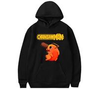 LKY STAR Chainsaw Man Merch Sudaderas con Capucha Impresión Sweatshirt Langarm para Niños Niñas Anime Pochita Denji Cosplay Hoodie