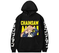 LKY STAR Chainsaw Man Merch Sudaderas con Capucha Impresión Sweatshirt Langarm para Niños Niñas Anime Pochita Denji Cosplay Hoodie