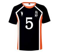 LKY STAR Haikyuu!! Anime Japónes de Cosplay Karasuno High School Volleyball Club Camiseta para Hombre Mujer, 3D Impresión T-Shirts de Haikyuu