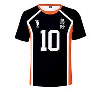 LKY STAR Haikyuu!! Anime Japónes de Cosplay Karasuno High School Volleyball Club Camiseta para Hombre Mujer, 3D Impresión T-Shirts de Haikyuu