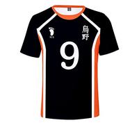 LKY STAR Haikyuu!! Anime Japónes de Cosplay Karasuno High School Volleyball Club Camiseta para Hombre Mujer, 3D Impresión T-Shirts de Haikyuu