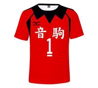 LKY STAR Haikyuu!! Anime Japónes de Cosplay Karasuno High School Volleyball Club Camiseta para Hombre Mujer, 3D Impresión T-Shirts de Haikyuu