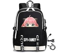 LKY STAR Spy x Family Mochilas Tipo Casual Hombre Mujer Anya Loid Yor Forger Backpack on Puerto de Carga USB y Conector para Auriculares