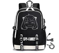 LKY STAR Spy x Family Mochilas Tipo Casual Hombre Mujer Anya Loid Yor Forger Backpack on Puerto de Carga USB y Conector para Auriculares