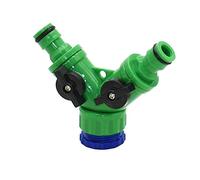 LKYAQJKGQ Accesorios de plomería Válvula Bola Conector Manguera Divisor Agua del Grifo jardín 2 vías en Y Riego Interruptor Ajustable Hembra 1/2 3/4 Manguera 1 Pieza(A)