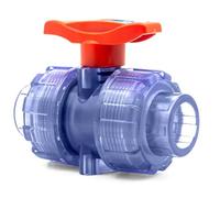 LKYAQJKGQ Válvula de Bola Transparente la unión irrigación del jardín Tanque válvula Globo retención PVC Id20-63mm(Flange Type,Id20mm)