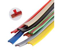 LKYJD Bandas de Borde de Madera contrachapada en Forma de U, Protector de Borde de Escritorio Flexible, Borde de Borde Autoadhesivo for Chapa, Muebles, encimera, Mesa, Chapa de Metal (Color : Green,