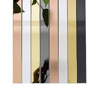 LKYJD Borde de pared metalizado negro Moldura autoadhesiva Tira de calafateo impermeable, acabado tipo espejo Borde decorativo para puerta, pared, espejo, muebles, armario -4mx3cm