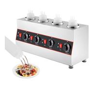 LKYLGYU Calentador de Salsas Comercial, Calentador de Alimentos de mostrador con Temperatura Ajustable, dispensador derretidor de Queso Caliente para Mermelada y kétchup.