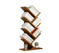 LKYLGYU Estantería de árbol de 2/4/6/8/10 niveles para CD/películas/libros, estantería pequeña para espacios pequeños, estantes organizadores de almacenamiento de libros (6 niveles)