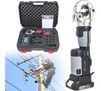 LKYLGYU Herramienta crimpadora hidráulica Recargable con batería de Litio de 18 V para terminales de Cables de Cobre y Aluminio.