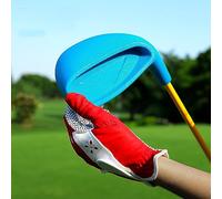 LKYLGYU Hierro n.° 7 Rojo y Azul de 48 Grados de inclinación para Principiantes, niños, diestros, Varilla de Carbono Ligera, Palo de Entrenamiento de Golf Juvenil, fácil Control del Swing, Deportivo.