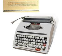 LKYLGYU Macchina da scrivere Vintage Classica retrò con Design Elegante da elaboratore di testi e nastro a doppia Bobina Nero e Rosso.