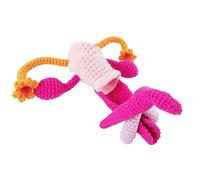 LKYLVEE 2 PCS Modelo de Enseñanza de Útero y Ovarios de Punto, Modelo del Sistema Reproductor Femenino Interno y Externo para Ayuda Didáctica en Ginecología,Rosado,20cm