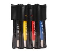 LL-C - Juego de pinceles para rascar, fibra de vidrio, acero, latón, nailon, multifunción, elimina la corrosión y las joyas