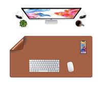 LL-COEUR Dos Cara Cuero Alfombrilla de Ratón Impermeable Escritorio Pad Oficina Desk Mat (900 x 450 x 2 mm, Marrón)