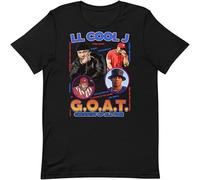 LL Cool J. tee Shirt Fit Casual Graphic Short Sleeve Tops Black M