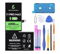 LL TRADER - Batería para iPhone 11 Pro MAX, 6000mAh de polímero de Litio de Alta Capacidad con Herramientas de reparación