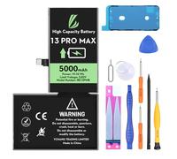 LL TRADER Batería para iPhone 13 Pro MAX, batería de polímero de Litio de Alta Capacidad de 5000 mAh con Herramientas de reparación. Nueva.