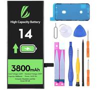 LL Trader - Batería para iPhone 14, 3800 mAh de iones de litio de alta capacidad con herramientas de reparación 2025