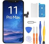 LL TRADER Pantalla para iPhone 11 Pro Max 6.5'' LCD Reemplazo Retina FHD Monitor CoF Táctil con Kit de Reparación, Cinta Adhesiva Impermeable y Protector (Programable Truetone)