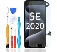 LL TRADER Pantalla táctil para iPhone SE 2020 con botón de inicio, sensor de proximidad, cámara frontal y altavoz, pantalla LCD con pantalla táctil de cristal negro