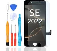 LL TRADER Reemplazo de pantalla táctil para iPhone SE 2022 3ra generación Negro LCD digitalizador con herramientas de reparación