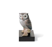 LLADRÓ Figura Búho De La Suerte. Figura Búho de Porcelana.