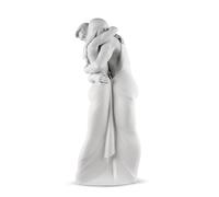 LLADRÓ Figura de Porcelana Solos Tú y yo. Escultura Que Representa Un Apasionado y Tierno Abrazo de Pareja en Porcelana Blanxa Mate