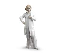 LLADRÓ Figura Doctora. Figura Medico de Porcelana.