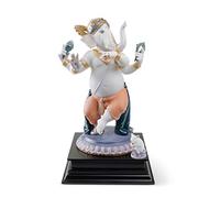 LLADRÓ Figura Ganesha Danzante. Serie Limitada. Figura Ganesha de Porcelana.