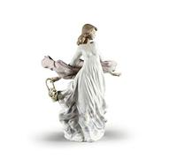 LLADRÓ Figura Mujer Esplendor Primaveral. Figura Mujer de Porcelana.