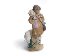 LLADRÓ Figura Pastor Joven En Belén. Gres. Figura Pastor (Belén) de Porcelana.