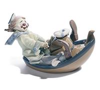 LLADRÓ Figura Payaso Olas Locas. Figura Payaso de Porcelana.