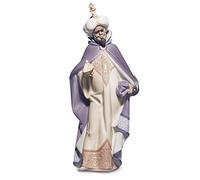 LLADRÓ Figura Rey Baltasar En Belén-II. Figura Reyes Magos (Belén) de Porcelana.