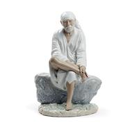 LLADRÓ Figura Sai Baba. Figura Sai Baba de Porcelana.